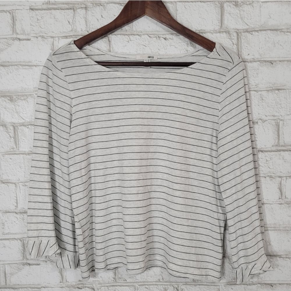 Amuse Society stripe long sleeve tee